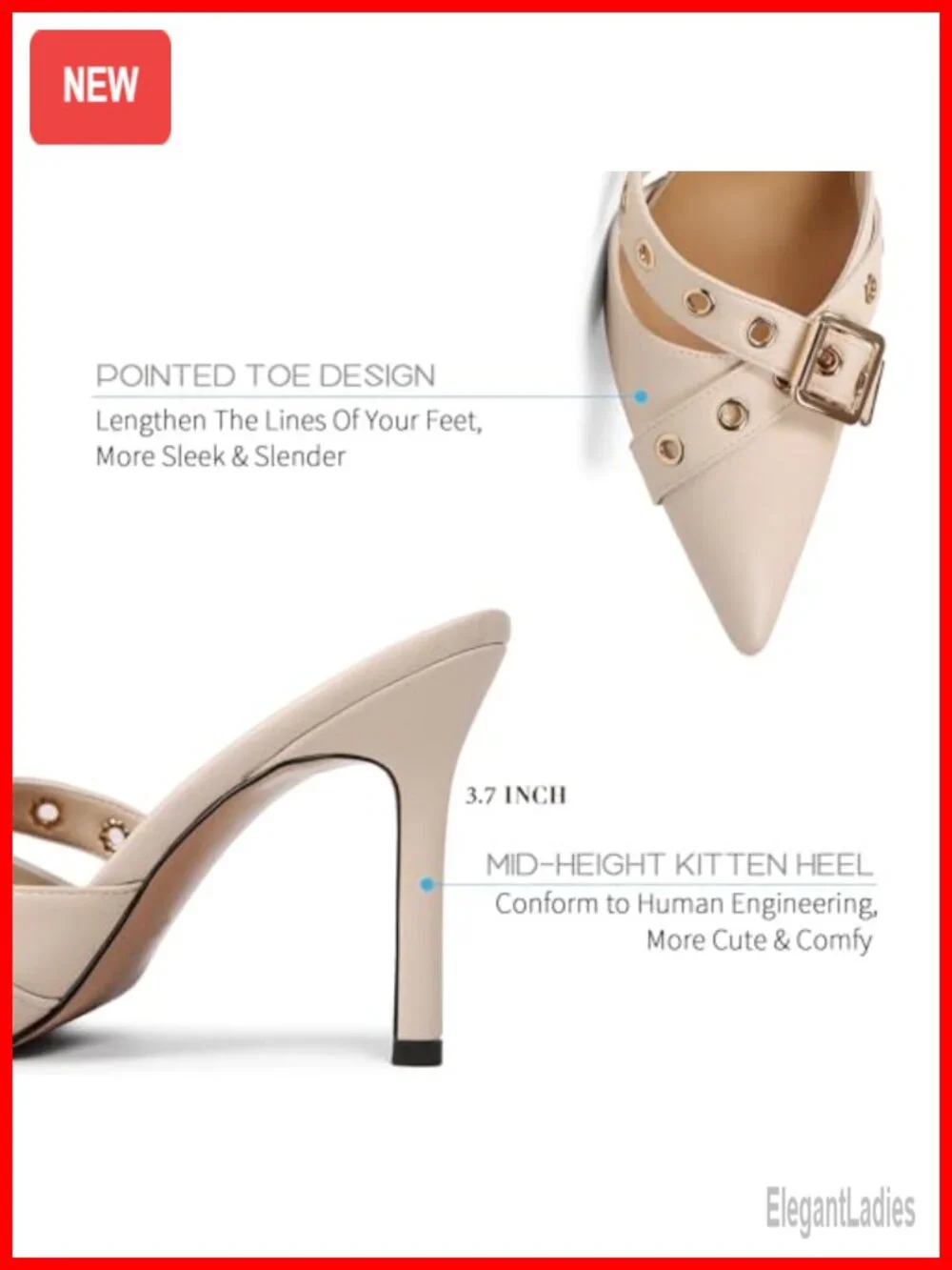 Pointed Closed Toe Kitten Heel Mule Pumps Bow Studded Stiletto Heels Dress